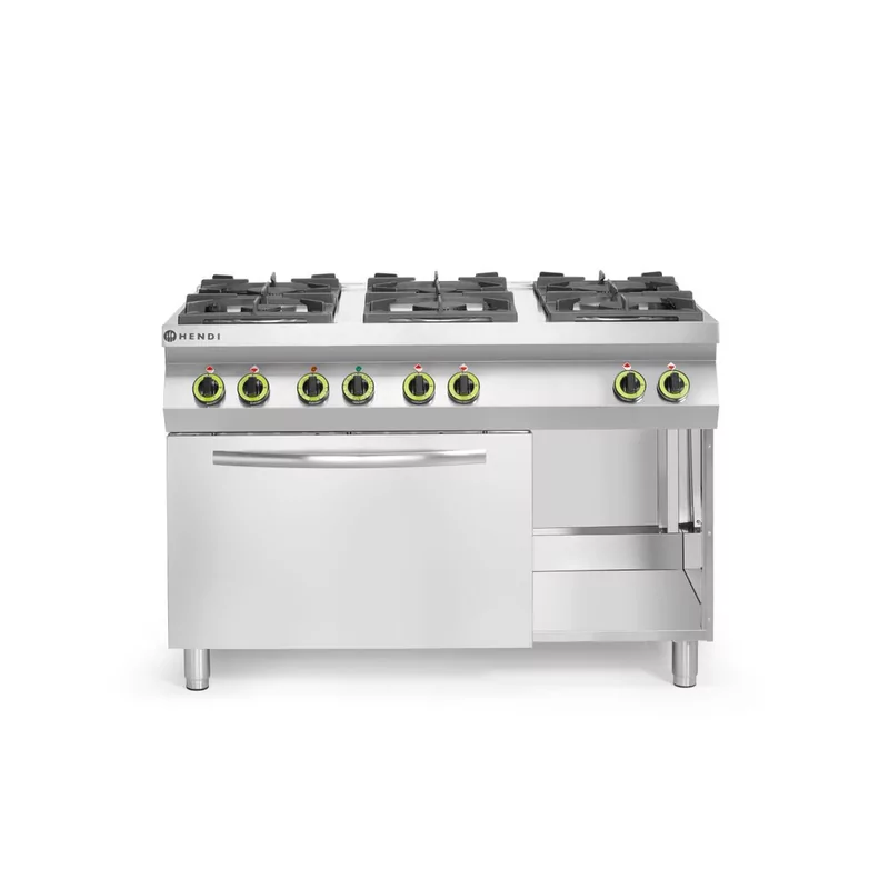 Cuisinière Kitchen Line - 6 feux avec four à convection électrique GN 1/1