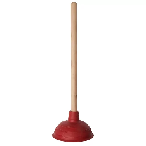 Toilet plunger with suction cup