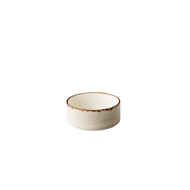 Jersey bowl raised edge stackable grey 12,8 cm