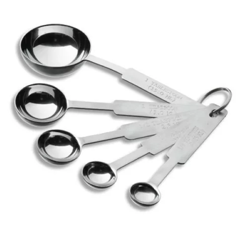 Set de 5 petites cuillères de mesure inox 18/10