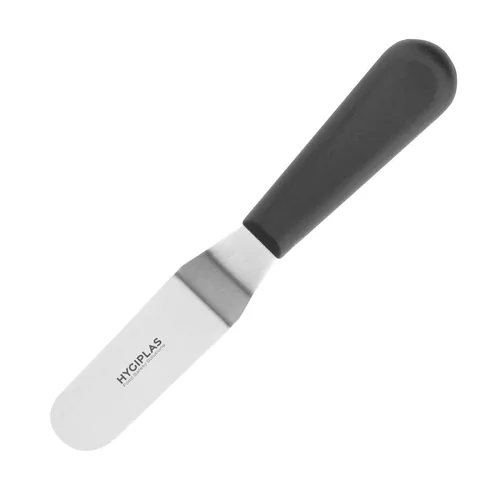 Couteau spatule coudÃ© Hygiplas noir 100mm