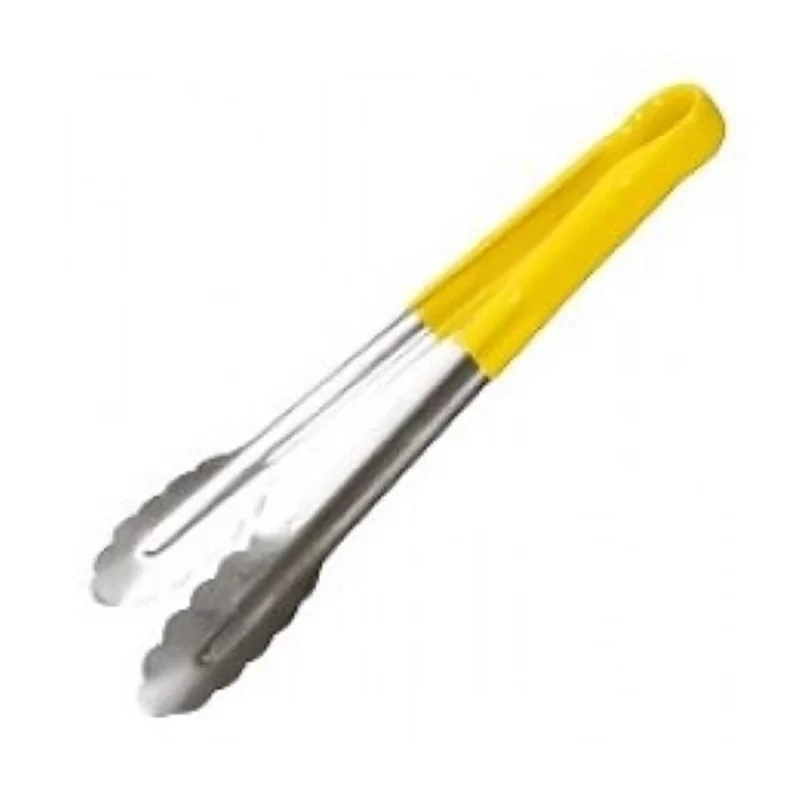 Tang inox silicone handvat geel L250xB40mm