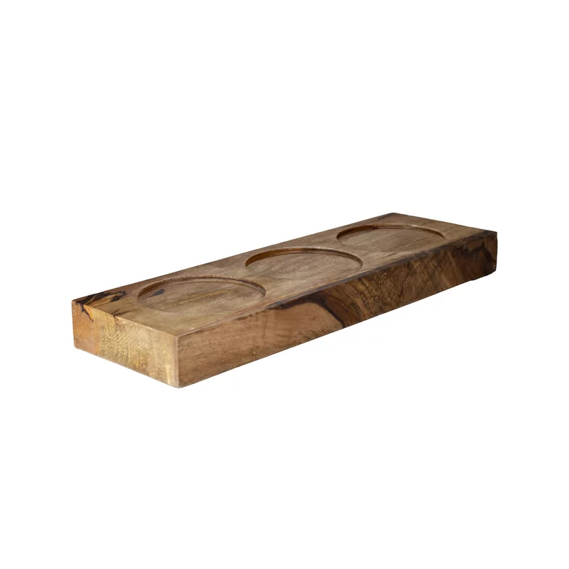 Buffet display 3 piece mangowood 40 x 13 x 4 cm
