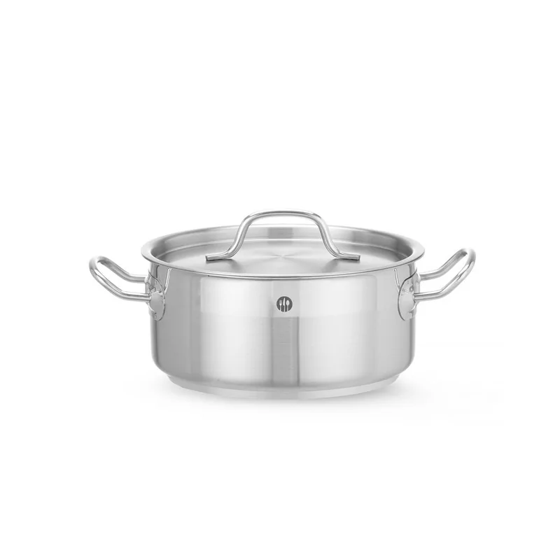Stew pot low - with lid