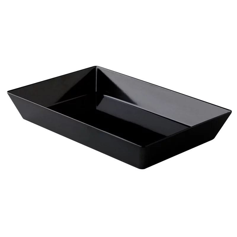 Rectangular tray black 25 x 15 x 7 cm