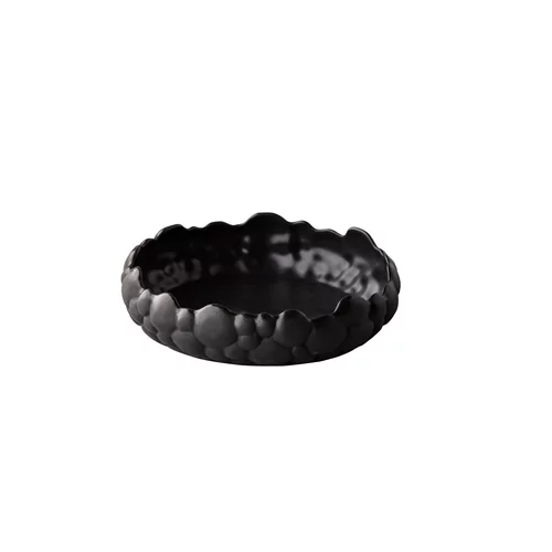 Bubble gebogen kom zwart S 20 x 5,5 cm