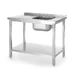 Sink table with shelf, bolted