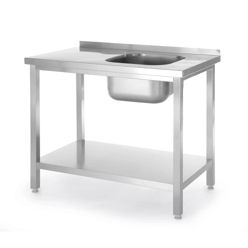 Table d’évier avec étagère, vissée