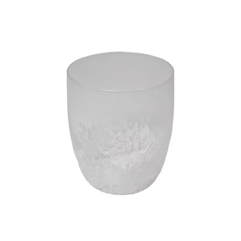 Tumbler ovaal transparant white stains