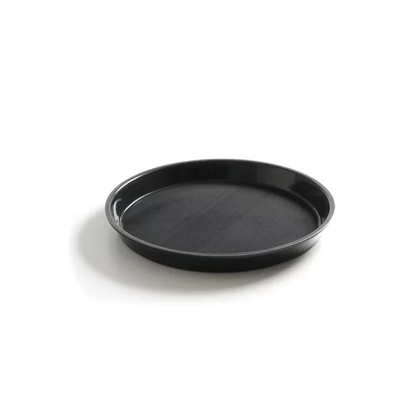 Plateau de service, rond, antidérapant, bord haut