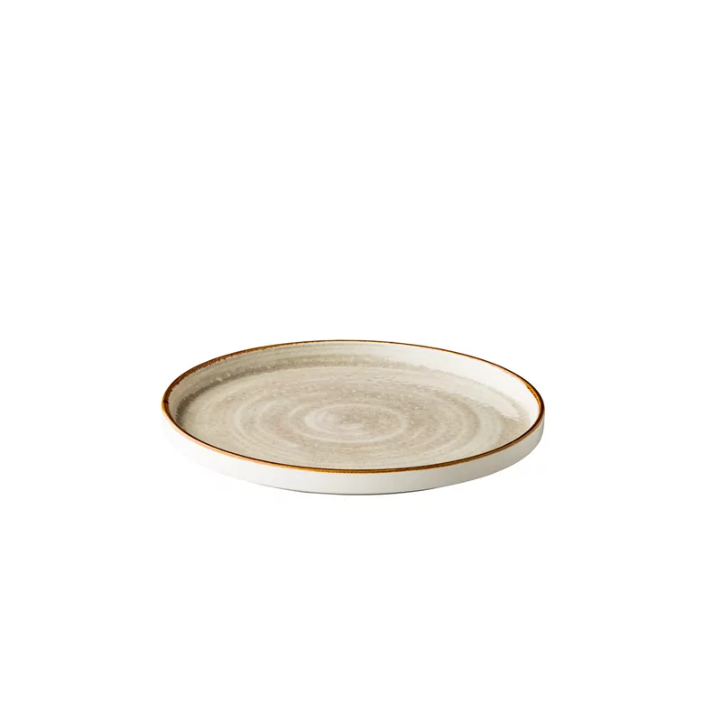 Jersey plate raised edge stackable grey 25,4 cm