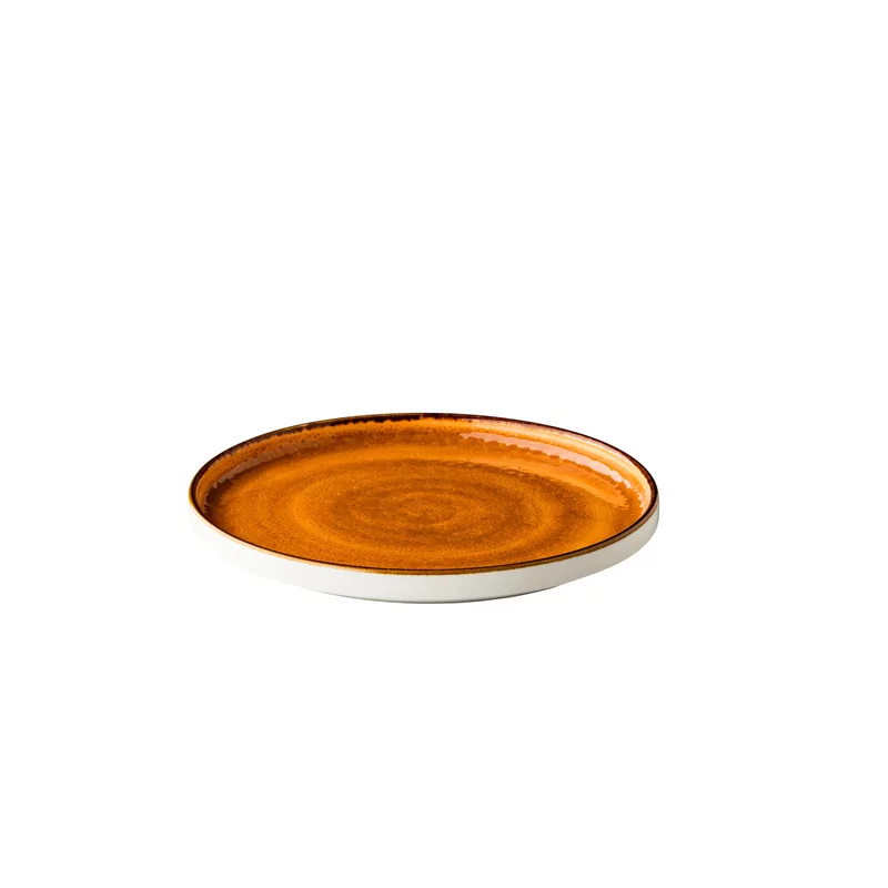 Jersey plate raised edge stackable orange 25,4 cm