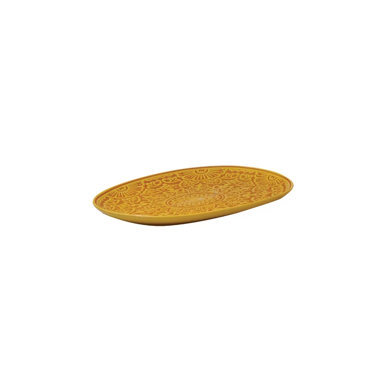 Barcelona oval plate ocher 25,5 x 16,5 cm