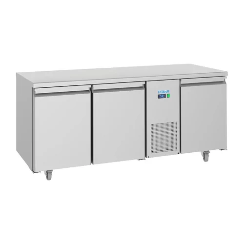Polar U-serie Energiezuinige 3-Deurs Aanrecht Vriezer 474Ltr