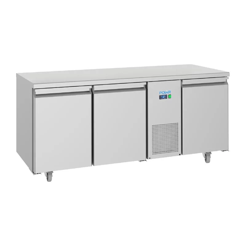 Polar U-serie Energiezuinige 3-Deurs Aanrecht Vriezer 474Ltr