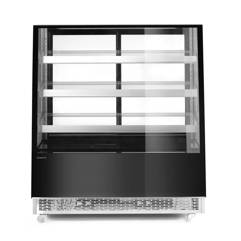 Refrigerated display cabinets with 3 slanted shelves