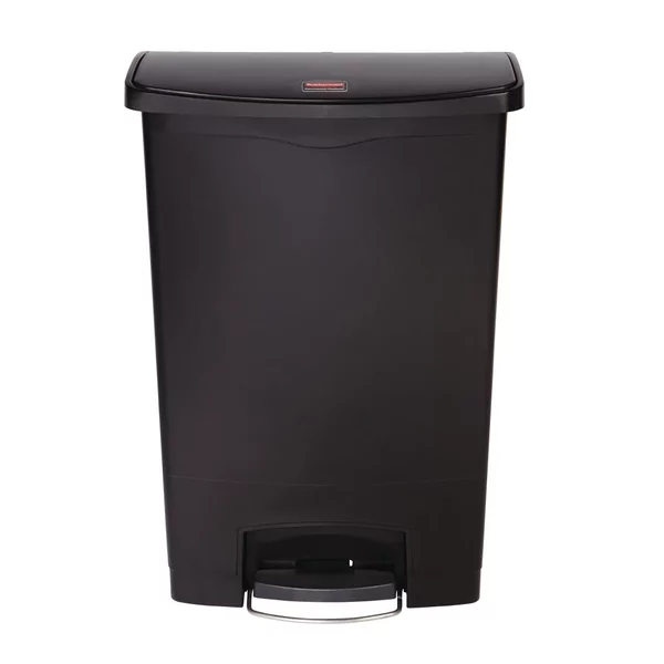 Poubelle Ã  pÃ©dale frontale Rubbermaid Slim Jim noire 90L