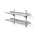 Double wall shelf, adjustable, with 2 brackets