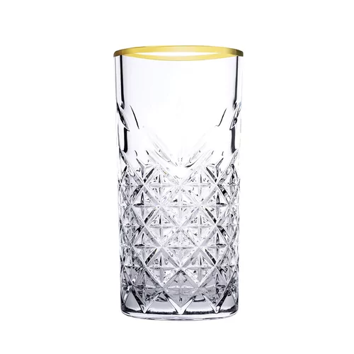 Timeless golden touch long drink glass 300 ml