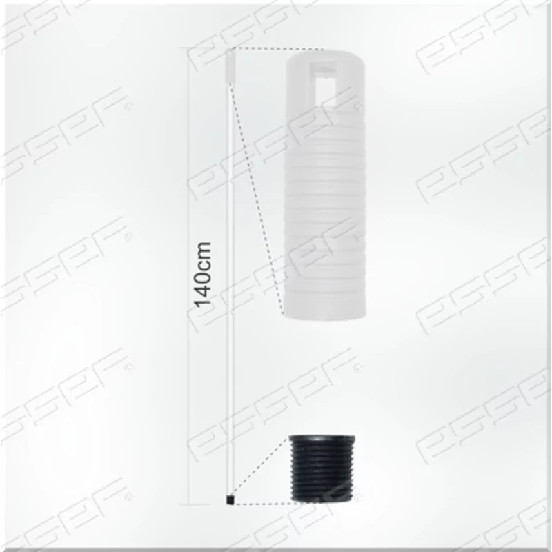 Manche en fibre de verre 1,40 m HACCP blanc