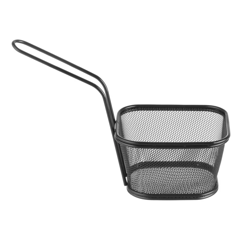 Deep frying basket miniatures stackable black