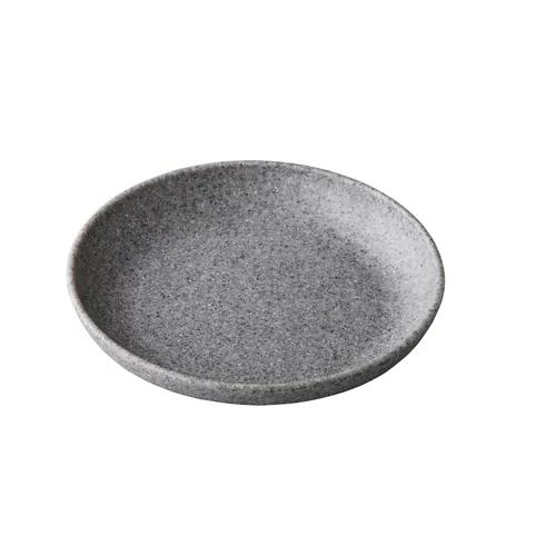 Pebble Grey organic deep plate 21,5 cm