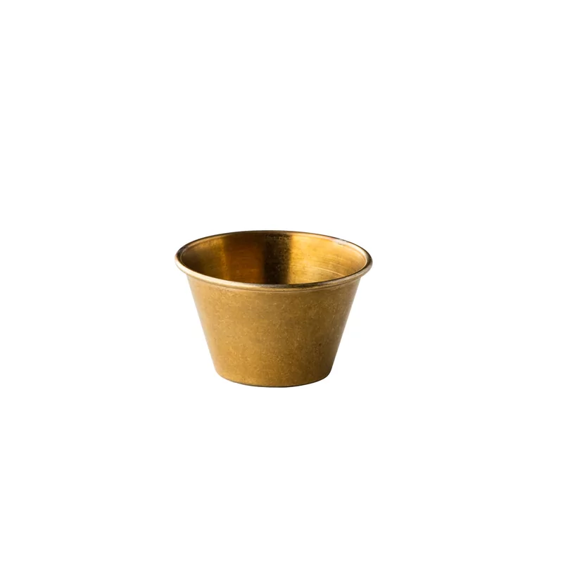 Stainless. st. ramekin gold Ø8,2cm 15cl
