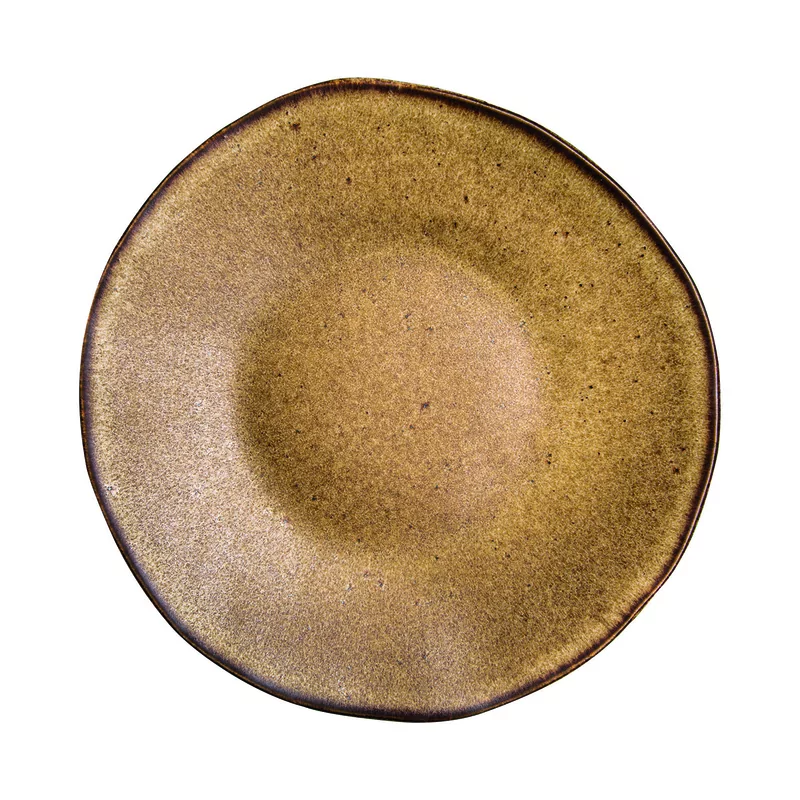 Q Authentic Stone Brown bord 21 cm