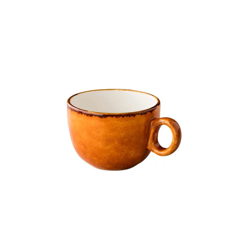 Jersey latte koffiekop stapelbaar oranje 350 ml