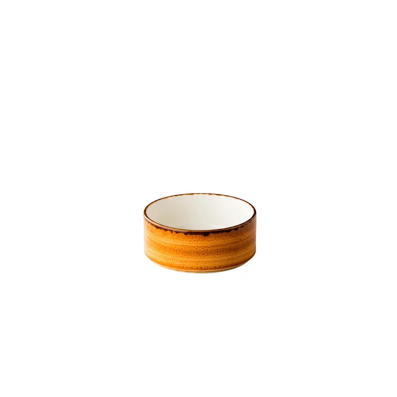 Jersey bowl raised edge stackable orange 12,8 cm