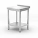 Wall table with shelf – bolted, depth 600 mm