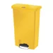 Poubelle Ã  pÃ©dale frontale large Slim Jim Step-On Rubbermaid jaune 50L