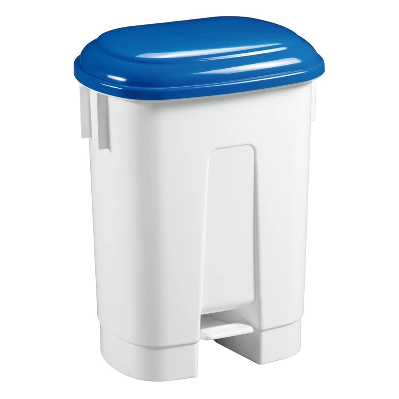 Poubelle+ pedale-couv.bleue 30l haccp