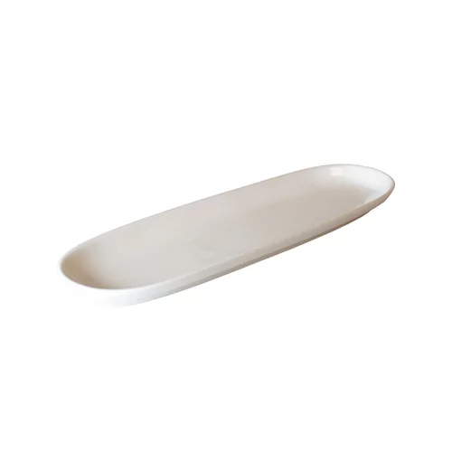 Q Performance oval plate white 34 x 10 cm