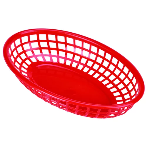 Food basket oval red 23,5 x 15,5 x 4,7 cm