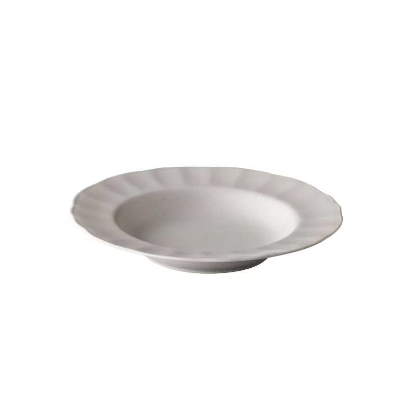 Blossom deep plate white 22,9 cm