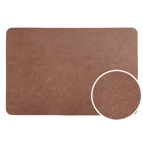 Napperon brun rustic/cognac leatherlook double face L450xB300mm