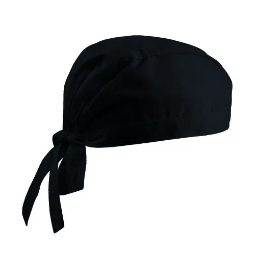 Foulard de tête bandana 35% coton/65% poly noir
