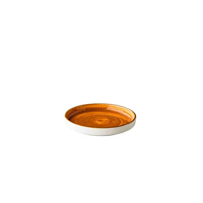 Jersey plate raised edge stackable orange 16,2 cm