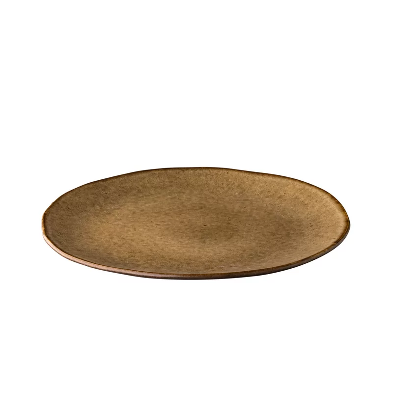 Q Authentic Stone Brown bord 28,5 cm