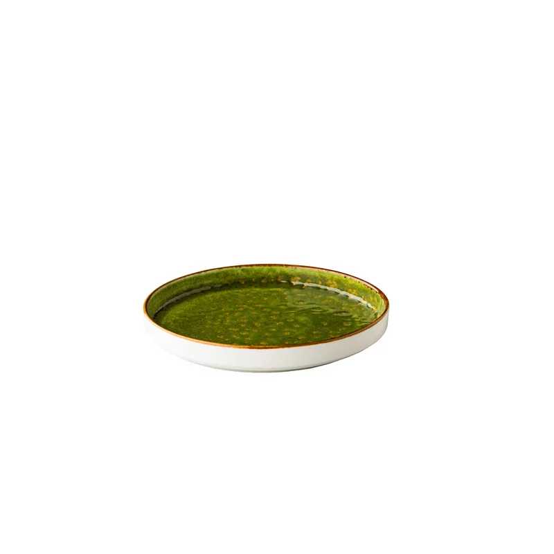 Jersey bord opst. rand stapelbaar groen 20,5 cm