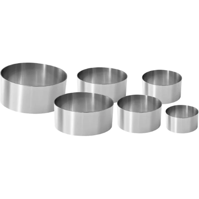 Garneerring inox 18/8 D70xH60mm set van 2st