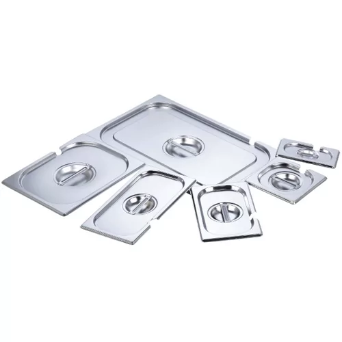 GN deksel 1/3 inox met lepeluitsparing lange zijde