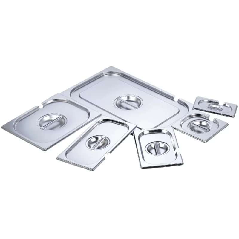 GN deksel 1/3 inox met lepeluitsparing lange zijde