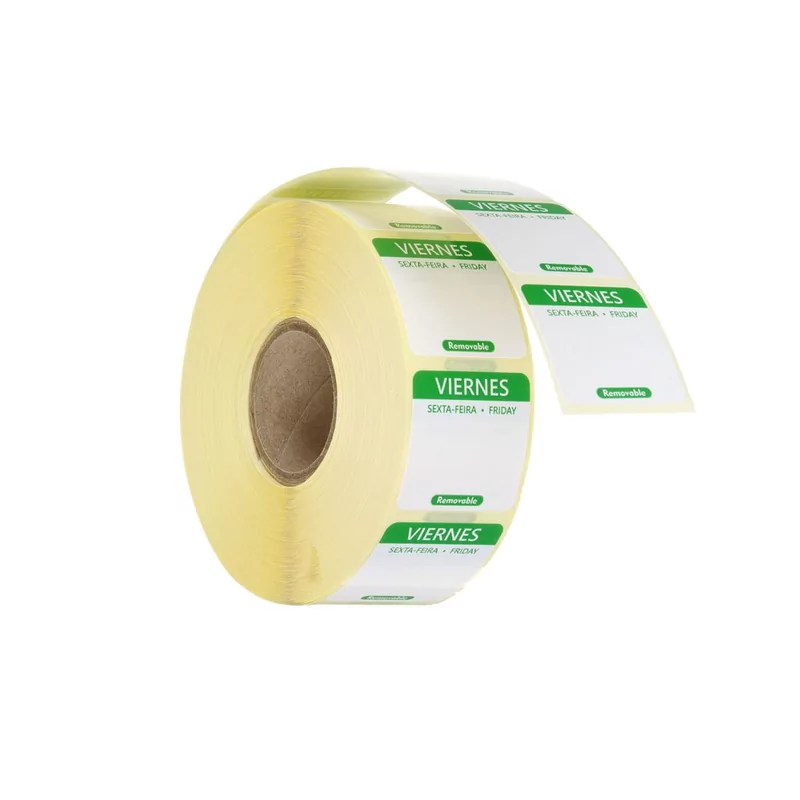 Daily food safety labels, multi-use, easy removable
