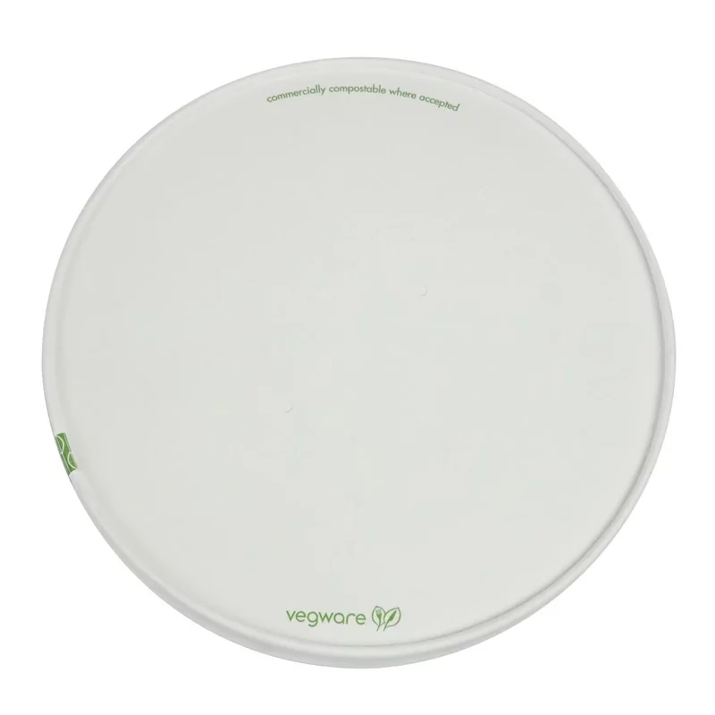 Couvercles Ã  trous en carton doublÃ© PLA sÃ©rie 185 Vegware (lot de 300)