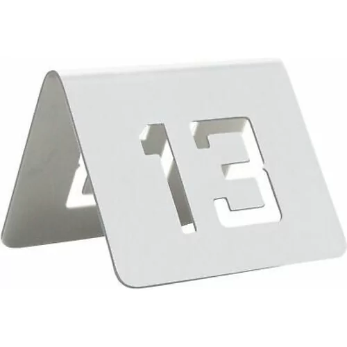 Numéros de table en inox L60xH50mm - set de 13/24