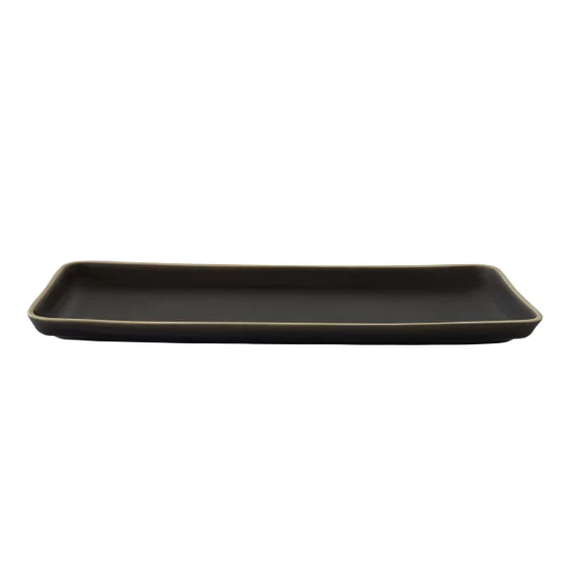 Atlas black bord rechthoekig L370xB145mm