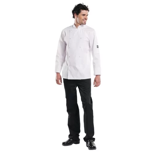 Veste de cuisine mixte Chaud Devant Hilton Poco manches longues blanche XL