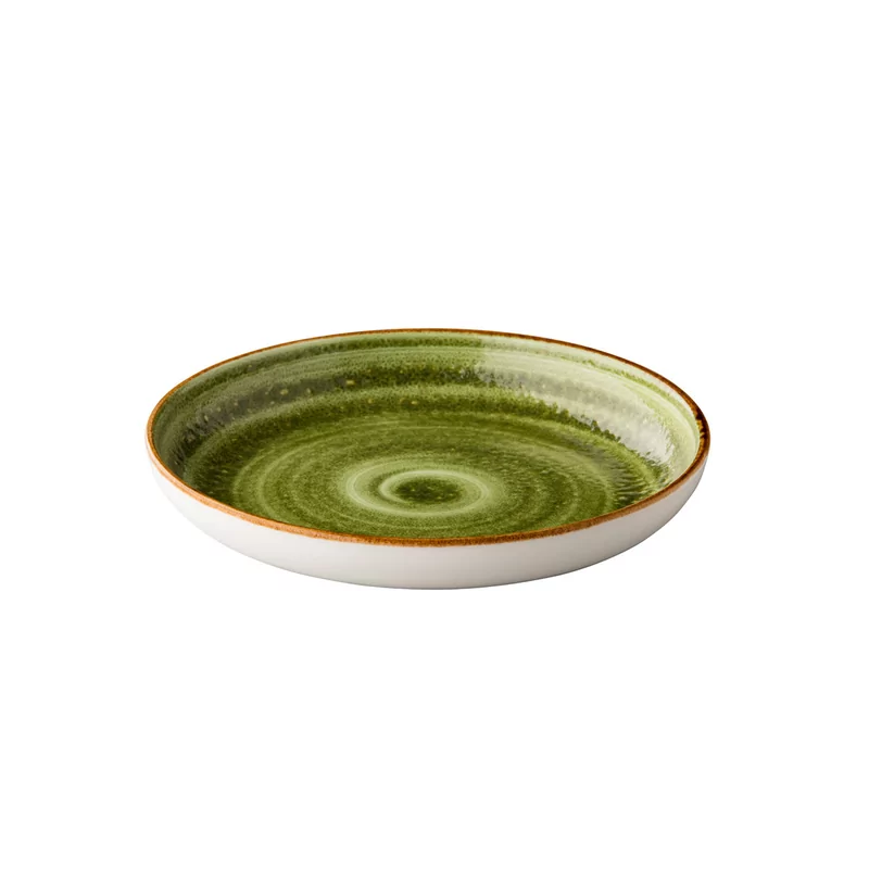 Jersey deep round plate green 23.5 cm